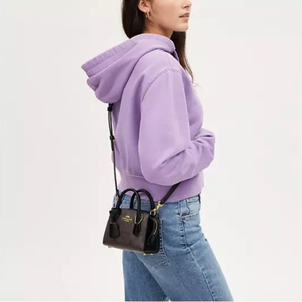New COACH Andrea Mini Carryall In Signature Canvas